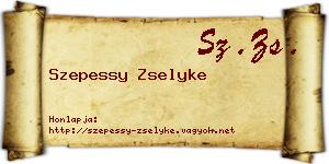 Szepessy Zselyke névjegykártya